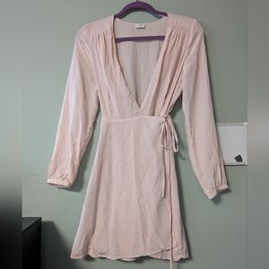 Aritzia Wilfred Silk Wrap Dress